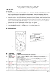Notice CHACON EMT 757F Commutateur