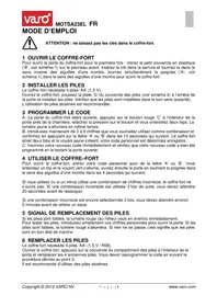 Notice VARO MOTSA23EL Coffre-fort