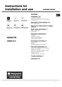 Notice HOTPOINT AQM8D 49 U Máquina de lavar