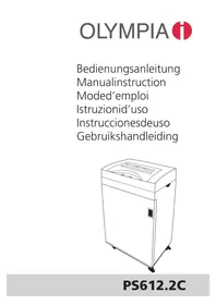 Notice OLYMPIA PS 625.4 CCD Shredder