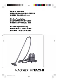 Notice HITACHI CV200 MAGISTER Aspirateur