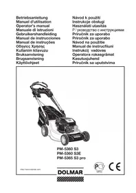 Notice DOLMAR PM5360 S3E Mașină de tuns iarba