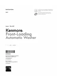 KENMORE 796.41393 - Machine à laver