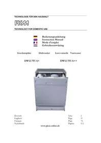 Notice PKM DW127FIA++ Lave-vaisselle