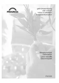 Notice PROGRESS PVX1535 Vaatwassers