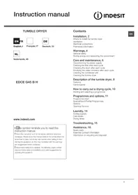 INDESIT EDCE G45 B H - Wasdroger