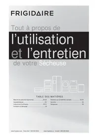 Notice FRIGIDAIRE FFSG5115PW Sèche-linge
