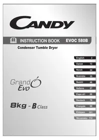 Notice CANDY EVOC 581 B Sušilni stroj