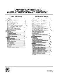 Notice AMANA NGD4655EW Tumble drier