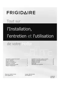Notice FRIGIDAIRE FHWC3050RS Hotte