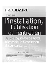 Notice FRIGIDAIRE FH30DD50MS Hotte
