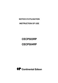 CONTINENTAL EDISON CECP504RP - Cooker