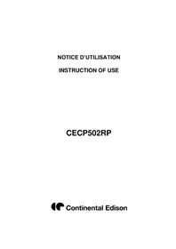 CONTINENTAL EDISON CECP502RP - Cooker