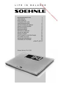 Notice SOEHNLE SHAPE SENSE PROFI 300 Waagen
