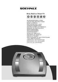 Notice SOEHNLE BODY BALANCE SHAPE F4 Vågar