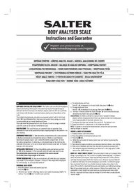 Notice SALTER 9194 BODY ANALYSER Vågar