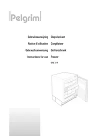 Notice Pelgrim OVG214 Freezer