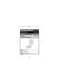 HAMILTON BEACH 26042 - Gaufrier