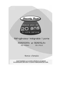 Notice BRANDY BEST RDA200FA+ Réfrigérateur