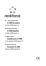 Notice Renkforce A1000 Recepteur