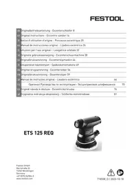 FESTOOL ETS 125 Q - Slipemaskin