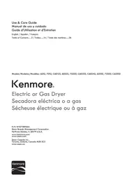 Notice KENMORE C60122 Secadora