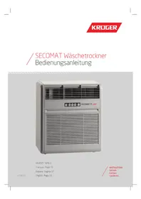 Notice Krüger SECOMAT 75 Sèche-linge