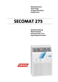 Notice Krüger SECOMAT 275 AH Sèche-linge