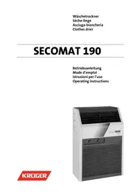 Notice Krüger SECOMAT 190 Sèche-linge