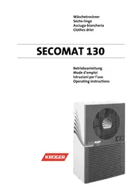 Notice Krüger SECOMAT 130 Sèche-linge