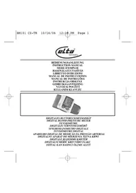 Notice ELTA BM101 Tensiomètre
