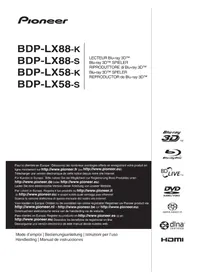 Notice PIONEER BDPLX58S Lecteur blu-ray