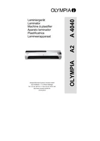 Notice OLYMPIA A 4040 Laminating machine