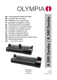 Notice OLYMPIA A 240 COMBO Laminating machine