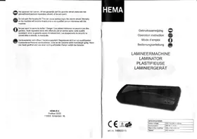 Notice Hema 14882015 Machine à laminer