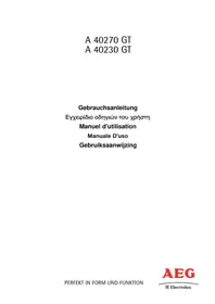 Notice AEG-ELECTROLUX ARCTIS 40230 GT καταψύκτης