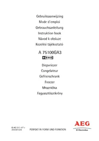 Notice AEG-ELECTROLUX 75100 GA3 Congélateur