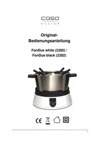 Notice CASO FONDUE Apparecchio per fonduta, raclette e wok