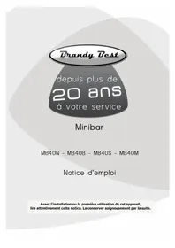 Notice BRANDY BEST MB40B Réfrigérateur à boisson