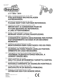 Notice Geuther 2IN1 BIKE 2970 Vélo