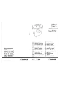 Notice Dahle PAPERSAFE 21082 Destructeur de document