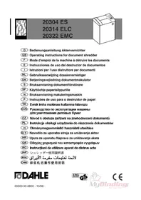 Notice Dahle 20304 ES Destructeur de document