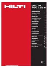 Notice HILTI SCW 70 Testere