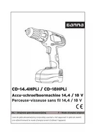 Notice Gamma CD18HPLI Perceuse