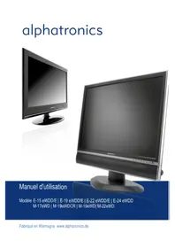 Notice Alphatronics E22 EWDDE Téléviseur