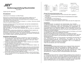 Notice REV MH14 Détecteur de fumée