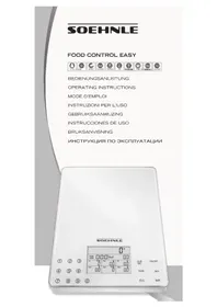 Notice SOEHNLE FOOD CONTROL EASY 66120 Köksvågar
