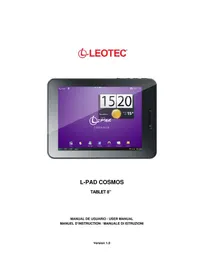 Notice Leotec LPAD COSMOS LETAB801 Tablette