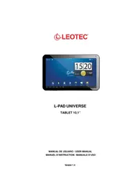 Notice Leotec LPAD UNIVERSE LETAB1008 Tablette