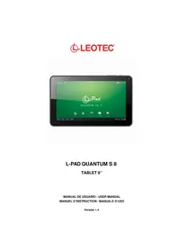 Notice Leotec LPAD QUANTUM S 8 LETAB908 Tablette